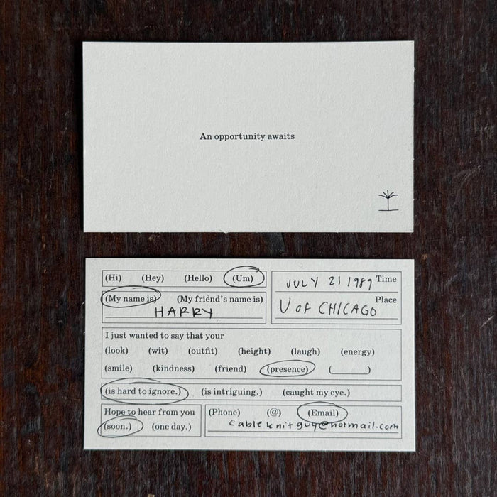 Acquaintance Cards: Modern Calling Cards For Flirting
