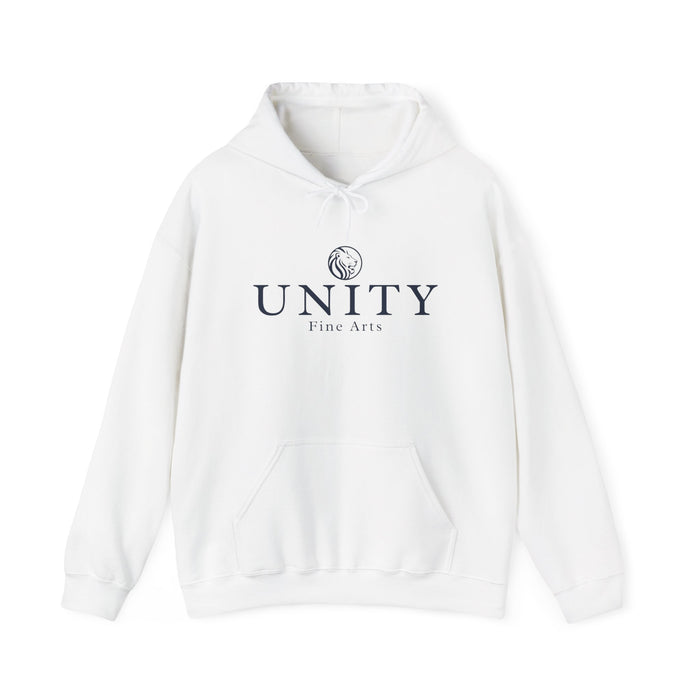 Adult Unity Fine Arts Hoodie — Minimal Logo Pullover for Artists & Galleries