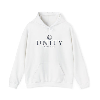 Adult Unity Fine Arts Hoodie — Minimal Logo Pullover for Artists & Galleries
