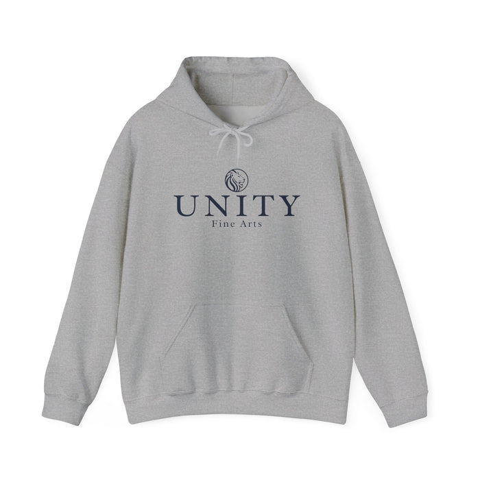 Adult Unity Fine Arts Hoodie — Minimal Logo Pullover for Artists & Galleries