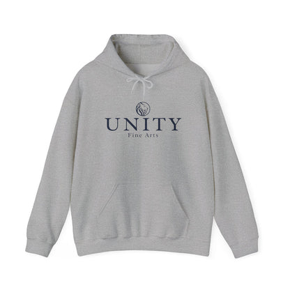 Adult Unity Fine Arts Hoodie — Minimal Logo Pullover for Artists & Galleries