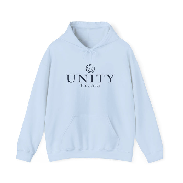 Adult Unity Fine Arts Hoodie — Minimal Logo Pullover for Artists & Galleries