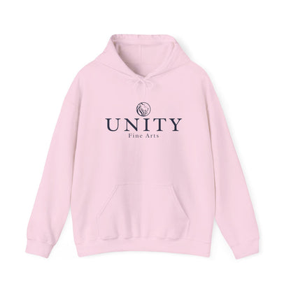 Adult Unity Fine Arts Hoodie — Minimal Logo Pullover for Artists & Galleries