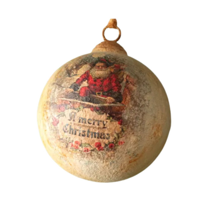 Aged Santa Ornament