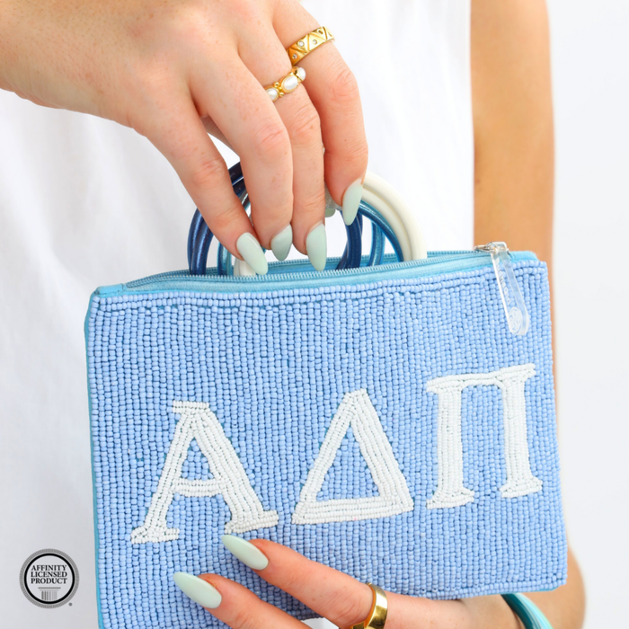 Alpha Delta Pi Beaded Pouch