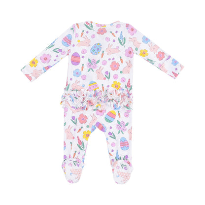 Angel Dear - 2 Way Zipper Footie - Easter Bunnies Pink