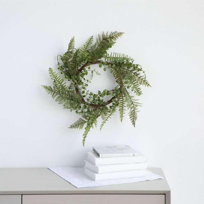 Artificial Mixed Greens Wreath
