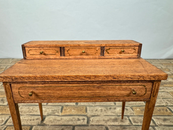 Artisan Signed Vintage 1994 Handmade 4 Drawer Desk