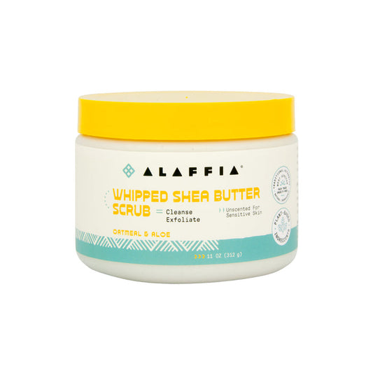 Authentic African Whipped Shea Butter Scrub, Oatmeal & Aloe 11oz
