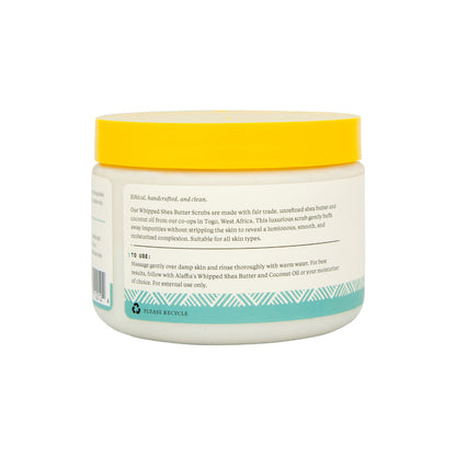 Authentic African Whipped Shea Butter Scrub, Oatmeal & Aloe 11oz