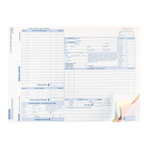 Auto Repair Order Polypack 4P489