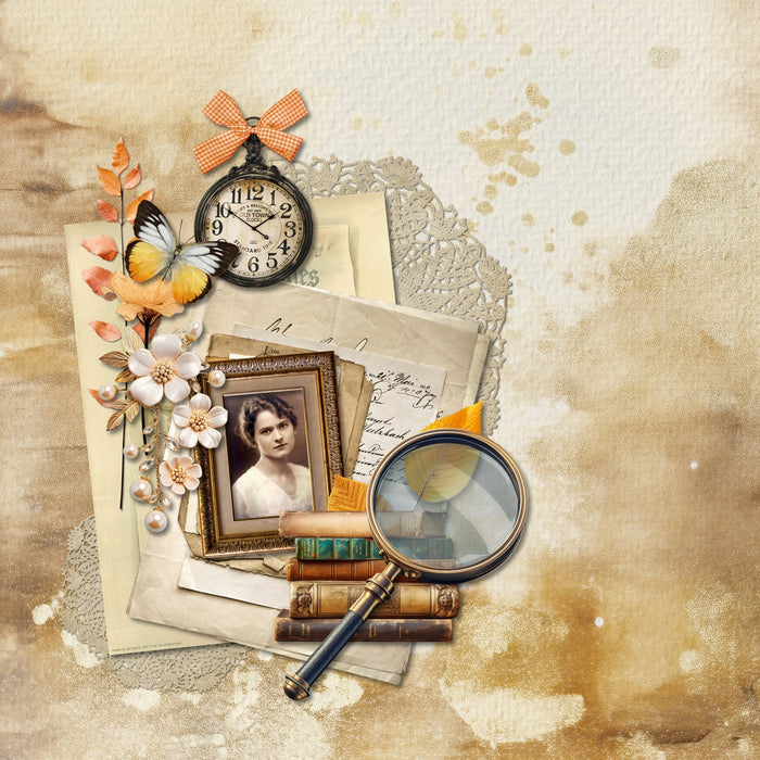 Add beautiful painted background papers or transparent overlays by Lucky Girl Creative digital art to all your seasonal fall and autumn digital scrapbooking pages! In hues of orange, yellow, and brown, the textures add so much warmth and depth to all your memory keeping projects. Great for Halloween, Thanksgiving, corn maze, and pumpkin patch adventures! This kit includes the Autumn Painted Papers Kit and the Autumn Painted Overlays Kit.