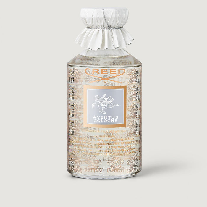 Creed Aventus Cologne 490ml Heritage Flacon Gold and Silver Embossed - Front View | Creed Fragrances
