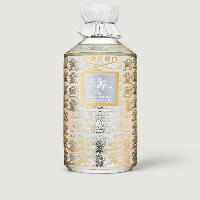 Creed Aventus Cologne 980ml Maison Flacon Gold Royal Crest Embossed - Front View | Creed Fragrances