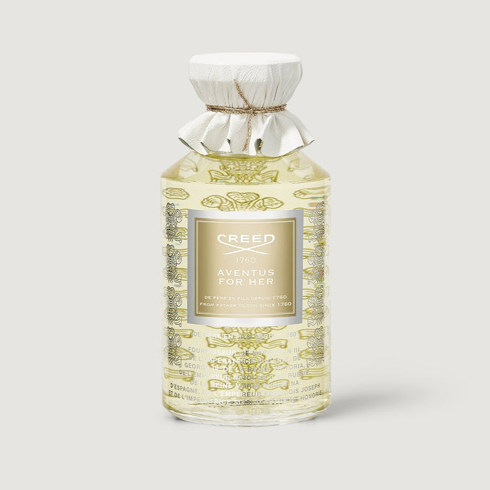 Creed Aventus For Her 240ml Flacon - Engraved Glass with White Leather Cap and Gold Cord | Creed Fragrances