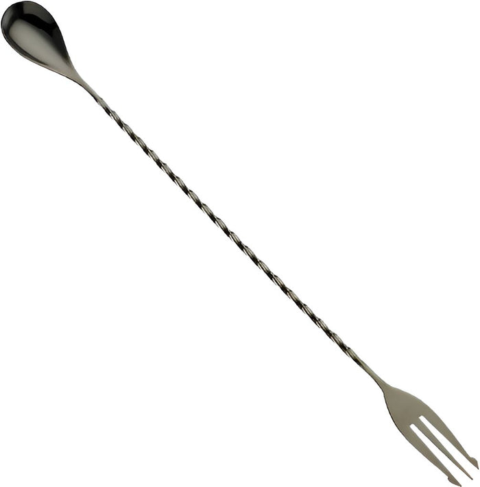Barfly - 19.62" Gun Metal Black Bar Spoon with Fork End - M37017BK