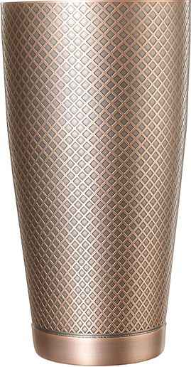 Barfly - Diamond Lattice 28 Oz Stainless Steel Antique Copper Full Size Cocktail Shaker - M37199ACP