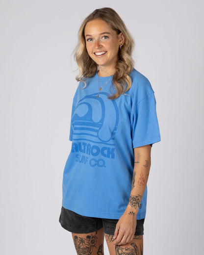Barrel Surf Womens Short Sleeve T-Shirt in Bright Blue