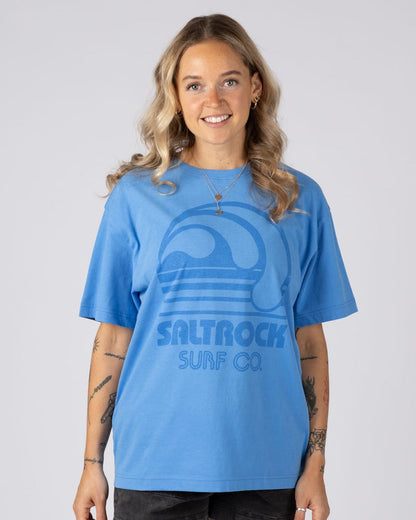 Barrel Surf Womens Short Sleeve T-Shirt in Bright Blue