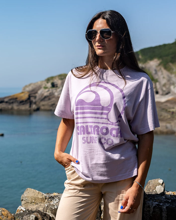 Barrel Surf Womens Short Sleeve T-Shirt in Purple