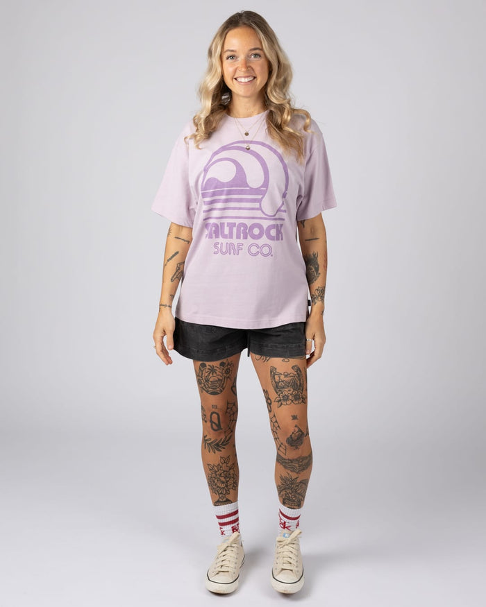 Barrel Surf Womens Short Sleeve T-Shirt in Purple
