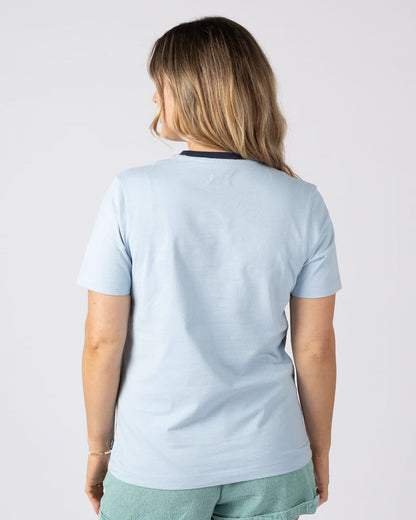 Beach Van Womens Short Sleeve T-Shirt in Light Blue
