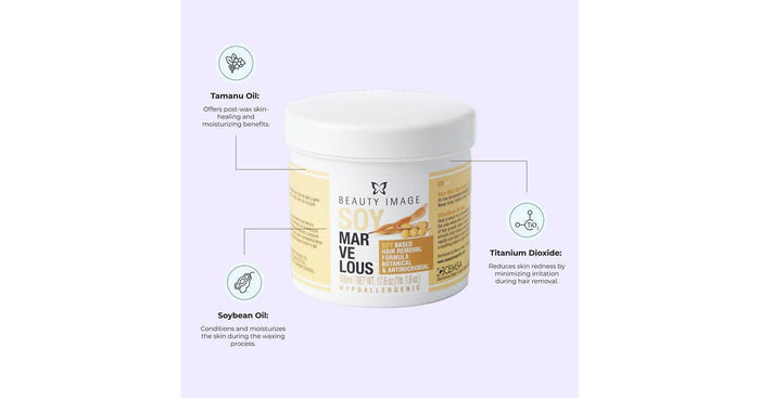 Beauty Image Soft Wax - Soy Marvelous Jar (17.6oz./500gm)