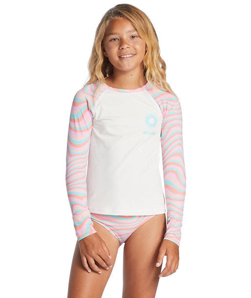 Billabong Girls Sorbet Dreamz Long Sleeve Rash Guard Set