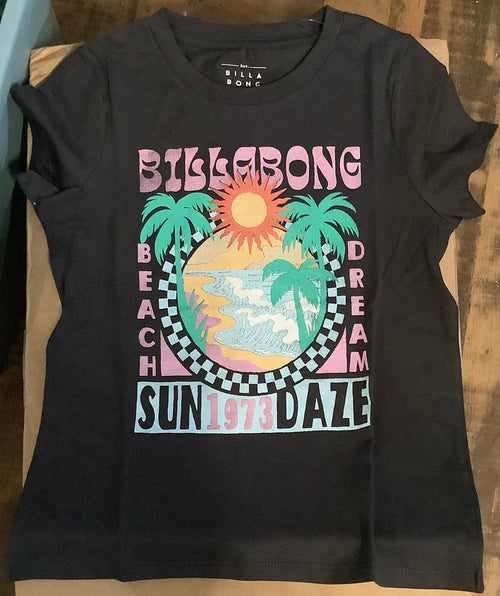 Billabong Girls Sun Daze Tee (Off Black)