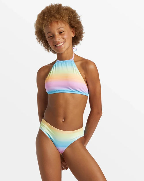 Billabong Girls Vista Dreamin High Neck Swim Set (Multicoloured)