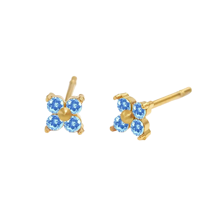 Birthstone Flower Stud Earrings 🇬🇧