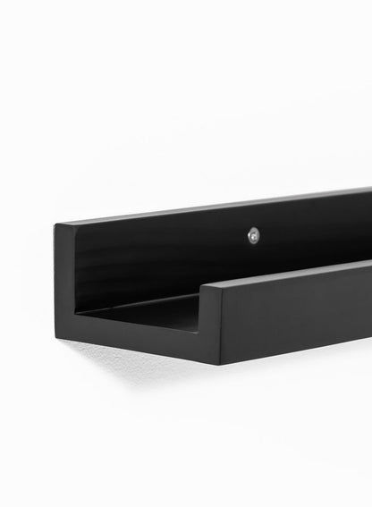 Black Pine Wood Wall Shelf, 24 in | 61 cm