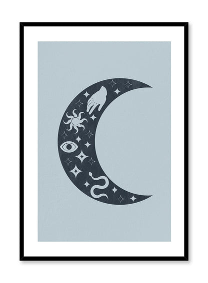 Celestial illustration poster by Opposite Wall with Blue Moon