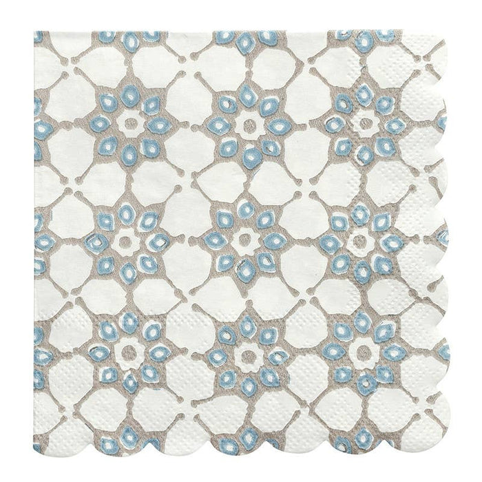 Blue Tile Ceramic Tray + Napkins