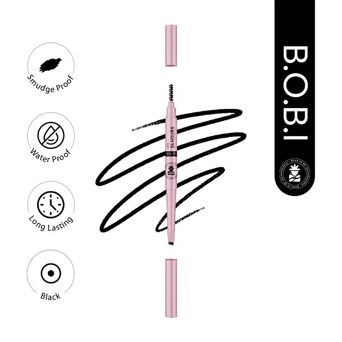 BOBI Eyebrow Pencil Black | Waterproof Smudgeproof Finish