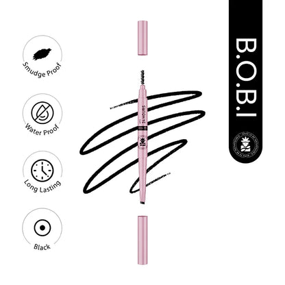 BOBI Eyebrow Pencil Black | Waterproof Smudgeproof Finish