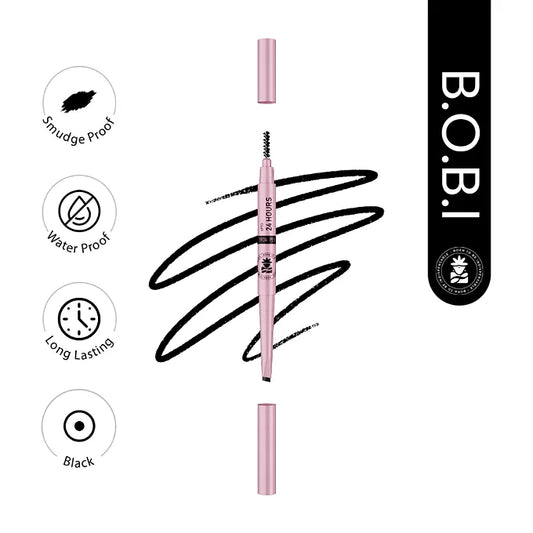 BOBI Eyebrow Pencil Black | Waterproof Smudgeproof Finish