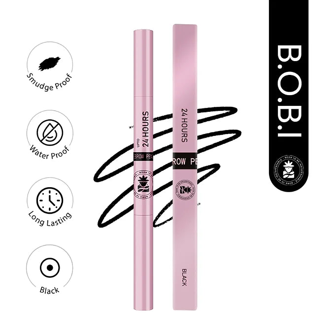 BOBI Eyebrow Pencil Black | Waterproof Smudgeproof Finish