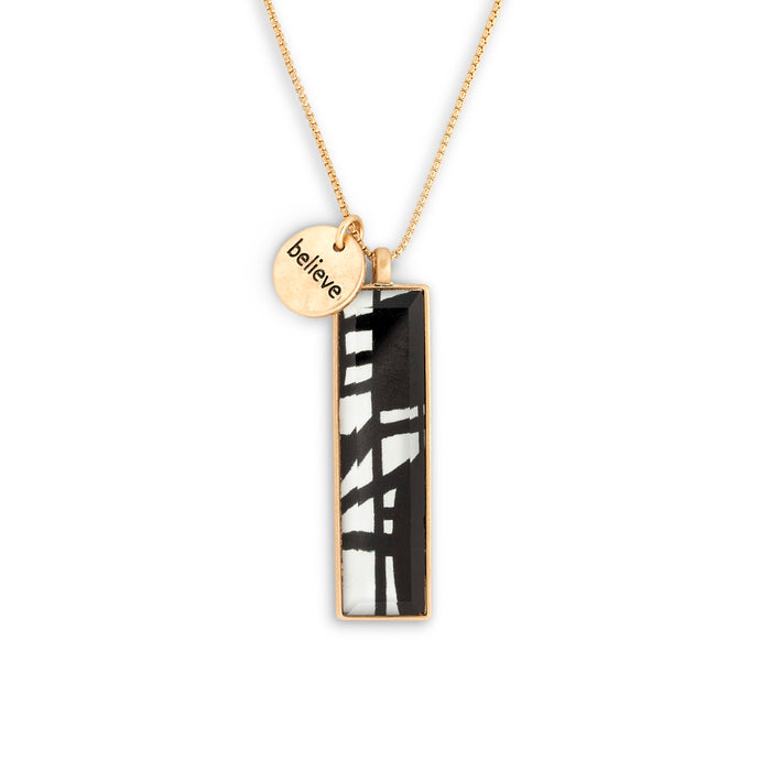 Bold Black & White Necklace