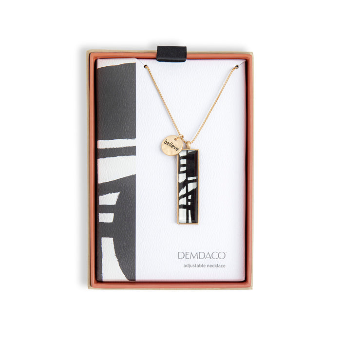 Bold Black & White Necklace
