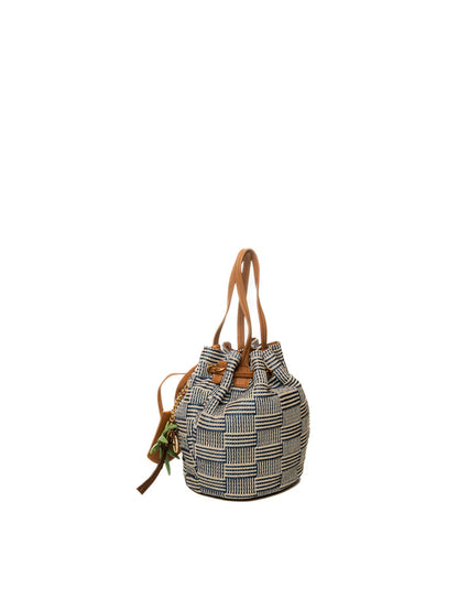 LE PANDORINE borsa a mano miriam blu/marrone PS2627B38 MIRIAM-C33
