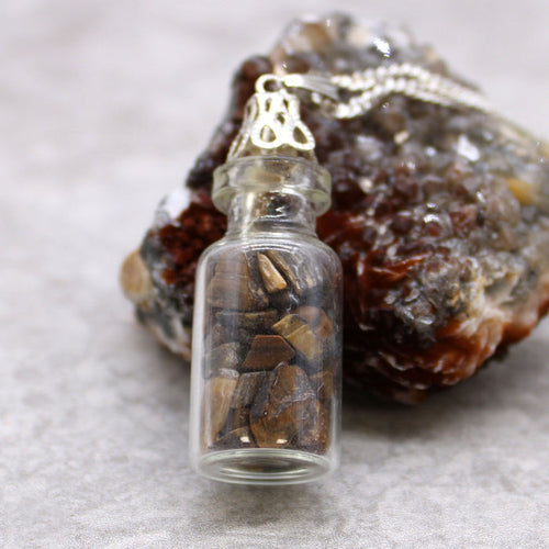 Bottled Gemstones Necklace - Amethyst 🇬🇧