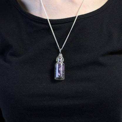 Bottled Gemstones Necklace - Amethyst 🇬🇧