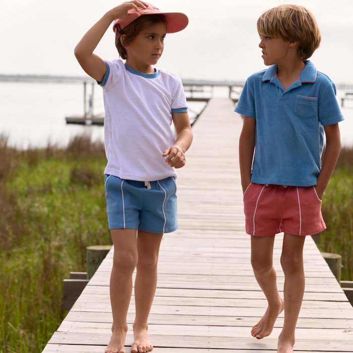 boys cerulean ultra-soft twill shorts