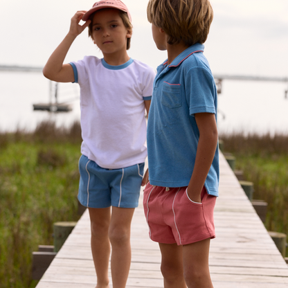 boys cerulean ultra-soft twill shorts