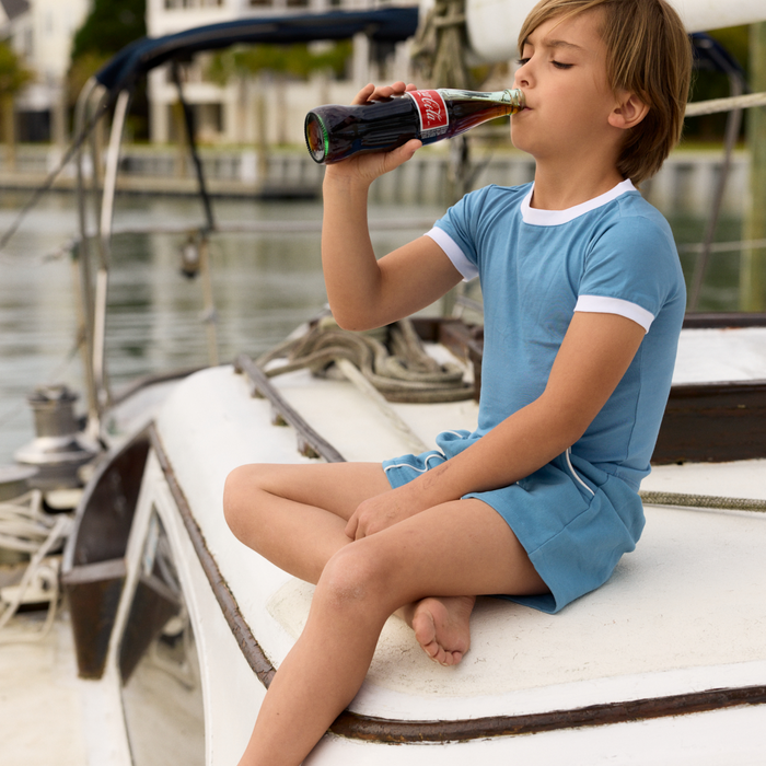 boys cerulean ultra-soft twill shorts