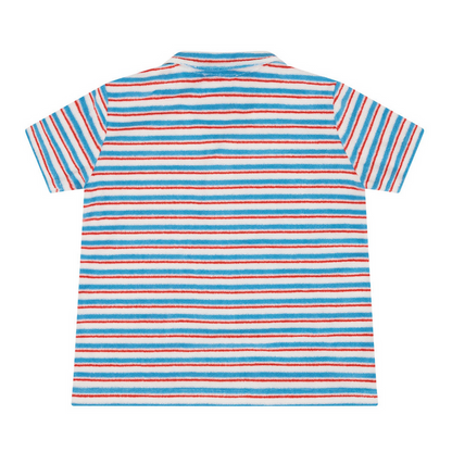 boys jetty stripe french terry button up