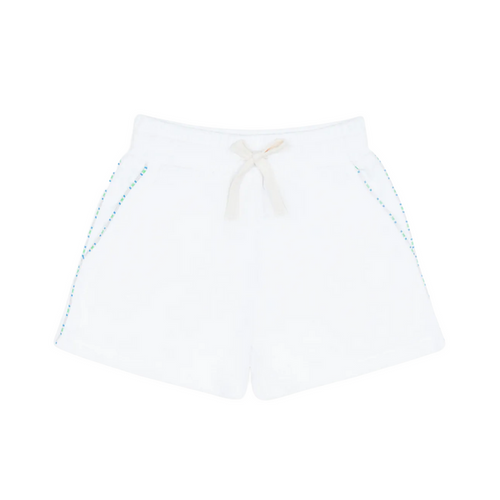 boys shell white french terry short