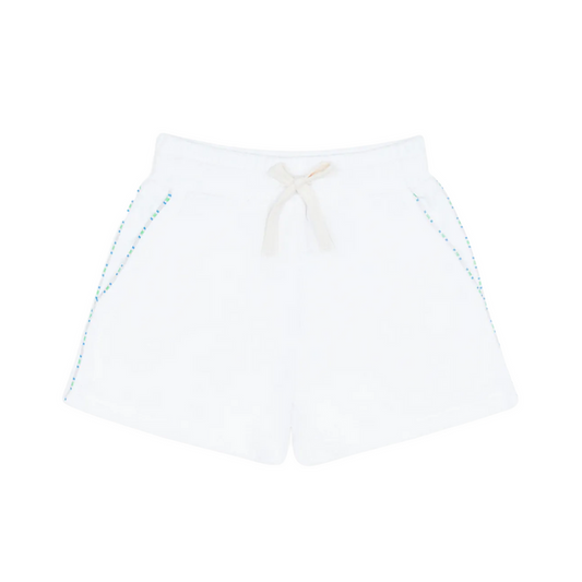 boys shell white french terry short