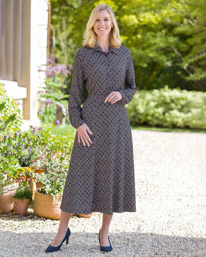 Brianna Patterned Viscose A Line Lined Skirt - Image 2 - Country Collection